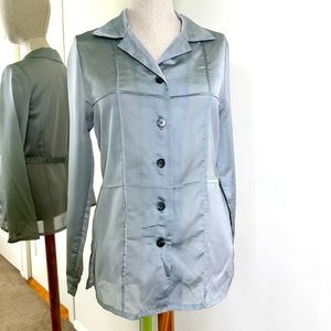 Vintage sheer button-down shirt